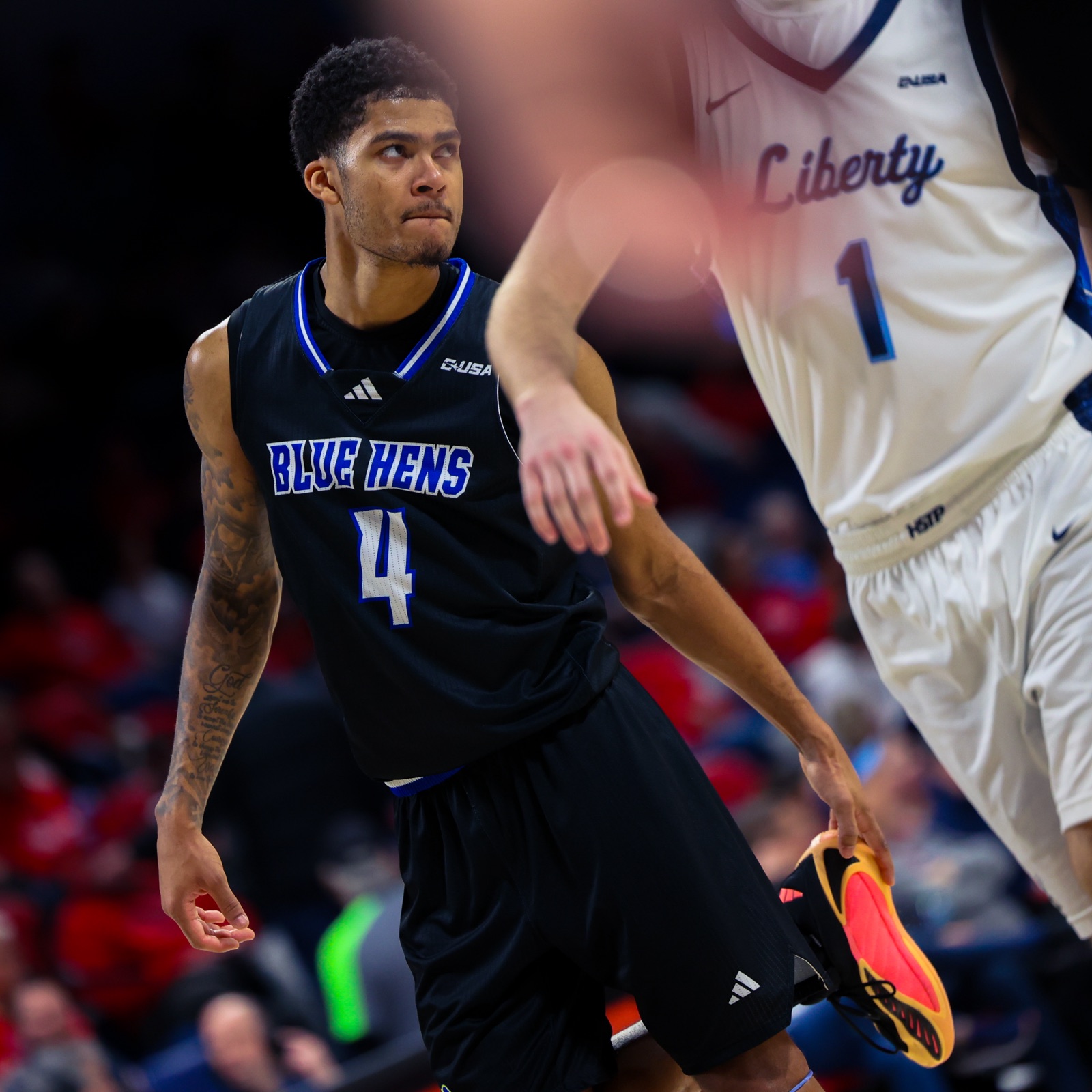 Delaware Blue Hens basketball player at Liberty